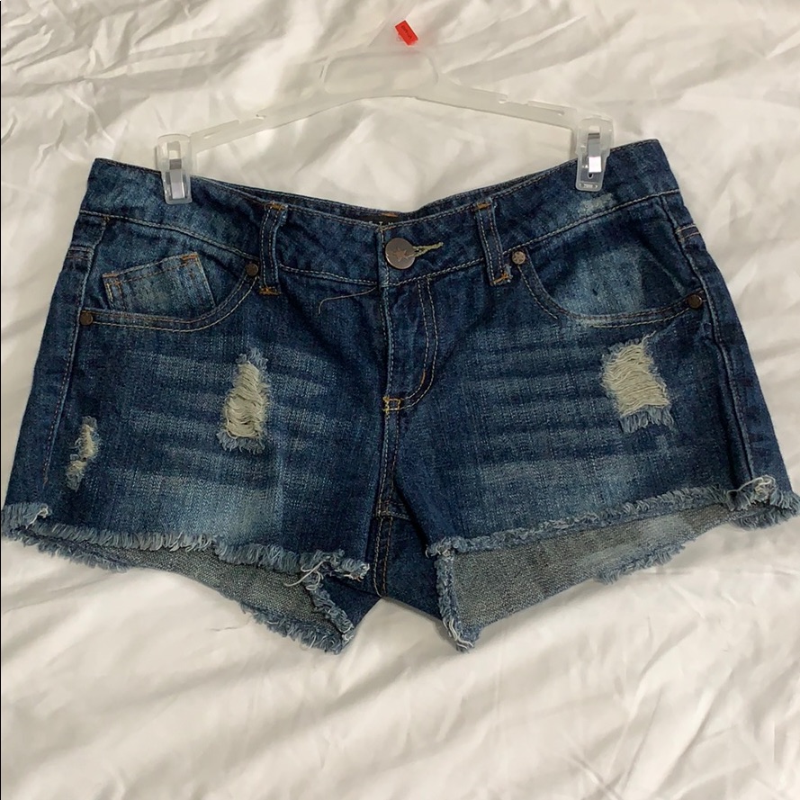 Destroyed Denim Shorts